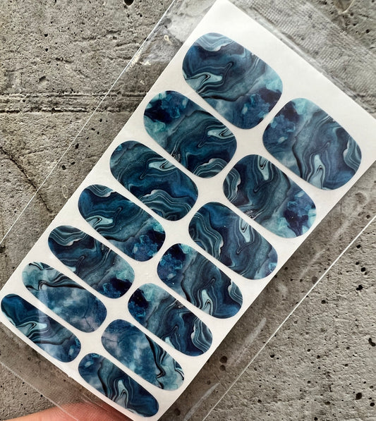 Nail design foils - Blue marble