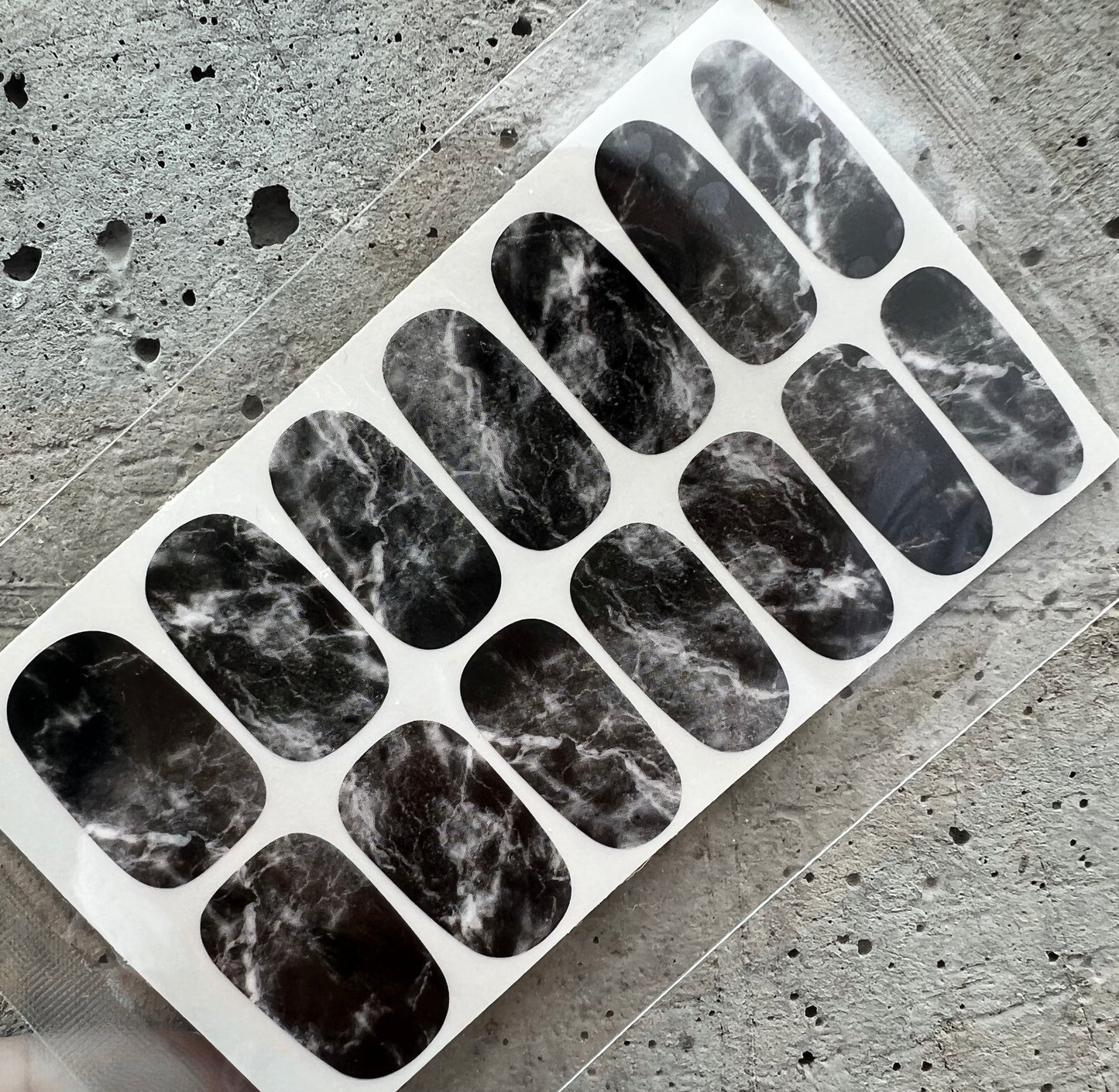 Nail design foils - Black marble