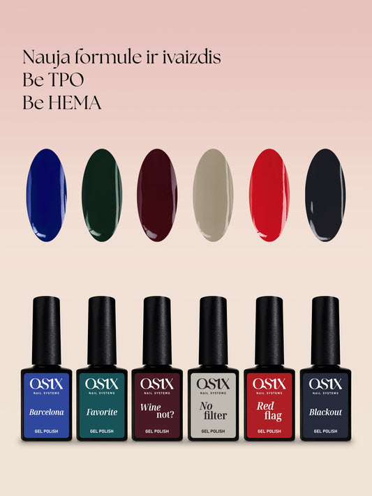 Žiemos kolekcijos 6x gelinių lakų rinkinys